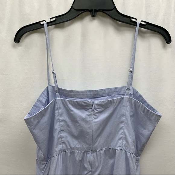 Gap tiered midi dress size 4 cotton blue Summer beach vacation fit and flare - Picture 7 of 14